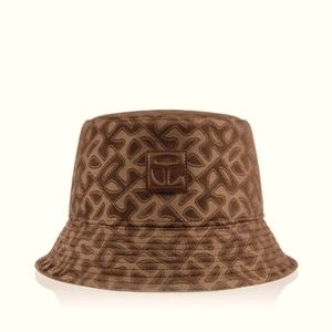 Telfar L/XL Monogram Bucket Hat Brown Jacqard Shopper